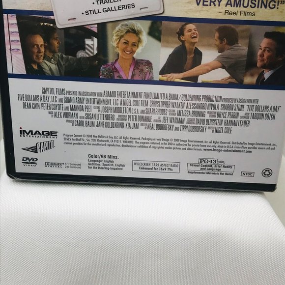 $5 A Day DVD 2009 Christopher Walken Sharon Stone New In Package - Picture 8 of 8